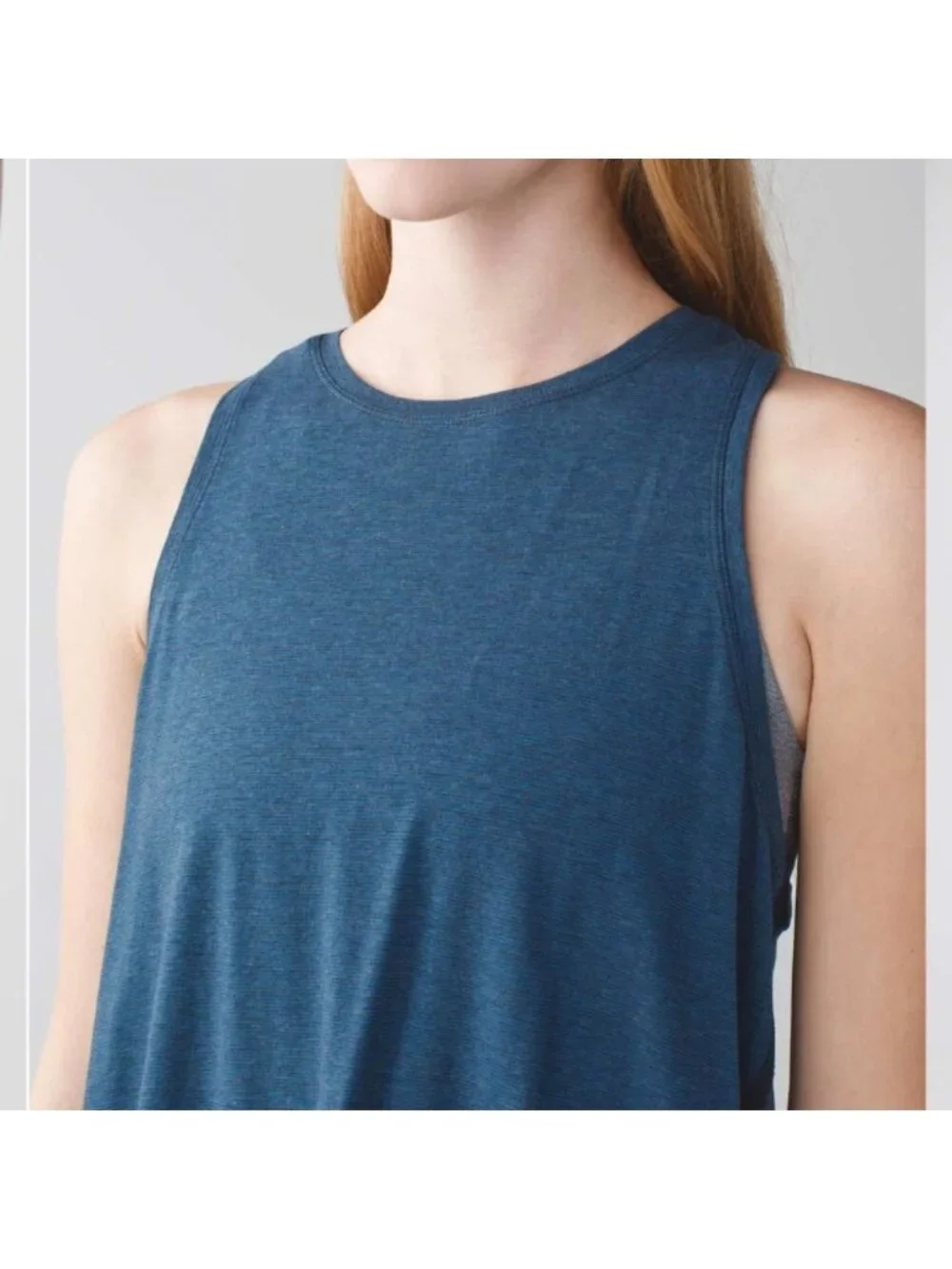 Lululemon All Tied Up Tank Wee Stripe Heathered Black Poseidon